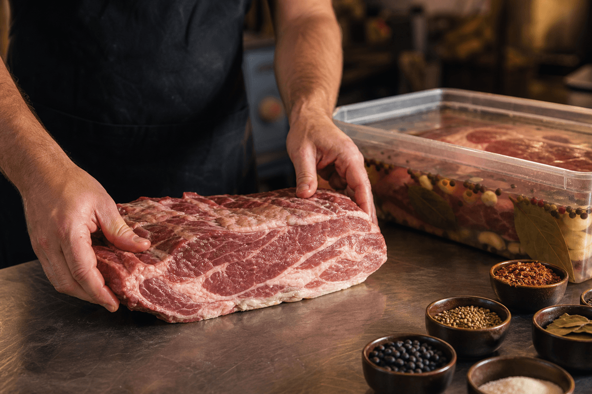 Pastrami maison au paleron : saumure, fumage, vapeur